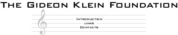 The Gideon Klein Foundation